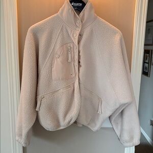 Free People Athletica Soft Cream Teddy Jacket